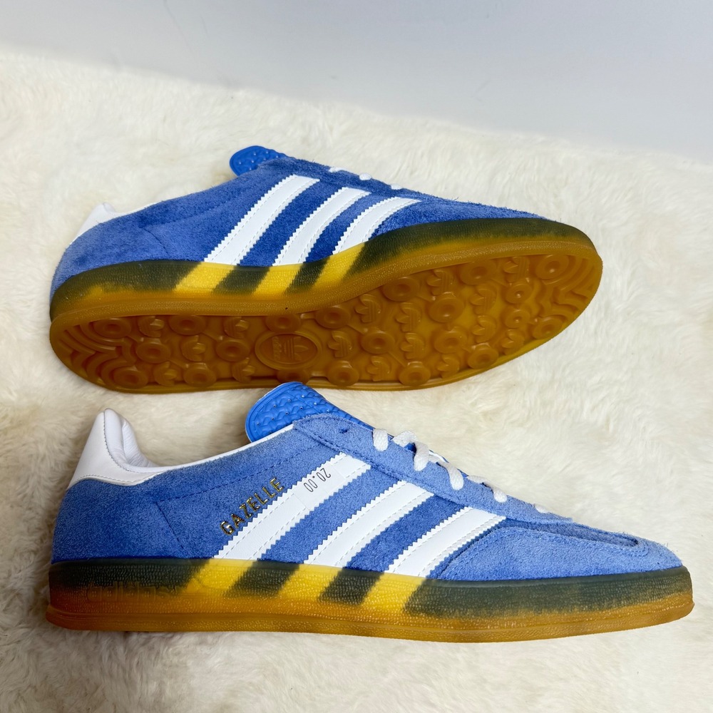 NEW Adidas Gazelle Indoor "Blue Fusion Gum" Sneakers HQ8717 Women's Size 8 - Picture 8 of 14